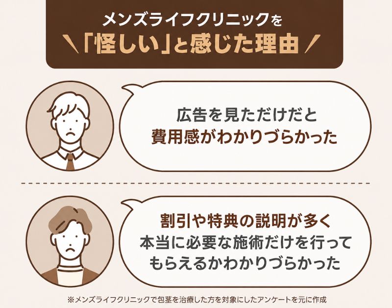 メンズライフクリニック 包茎手術 怪しい 理由