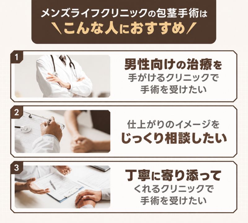 メンズライフクリニック 包茎手術 おすすめな人