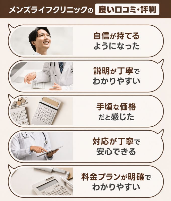 メンズライフクリニック 包茎手術 良い口コミ 評判