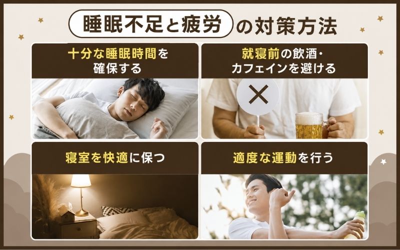 睡眠不足と疲労によるED 対策方法