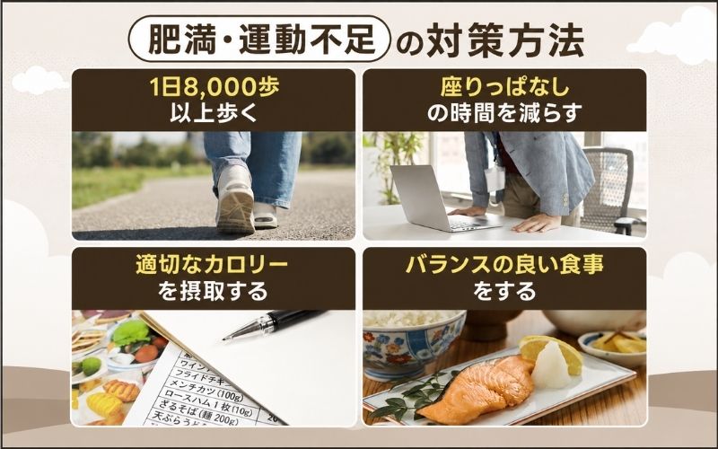 肥満・運動不足によるED 対策方法