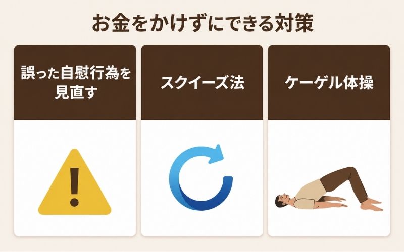早漏　対策　お金をかけない